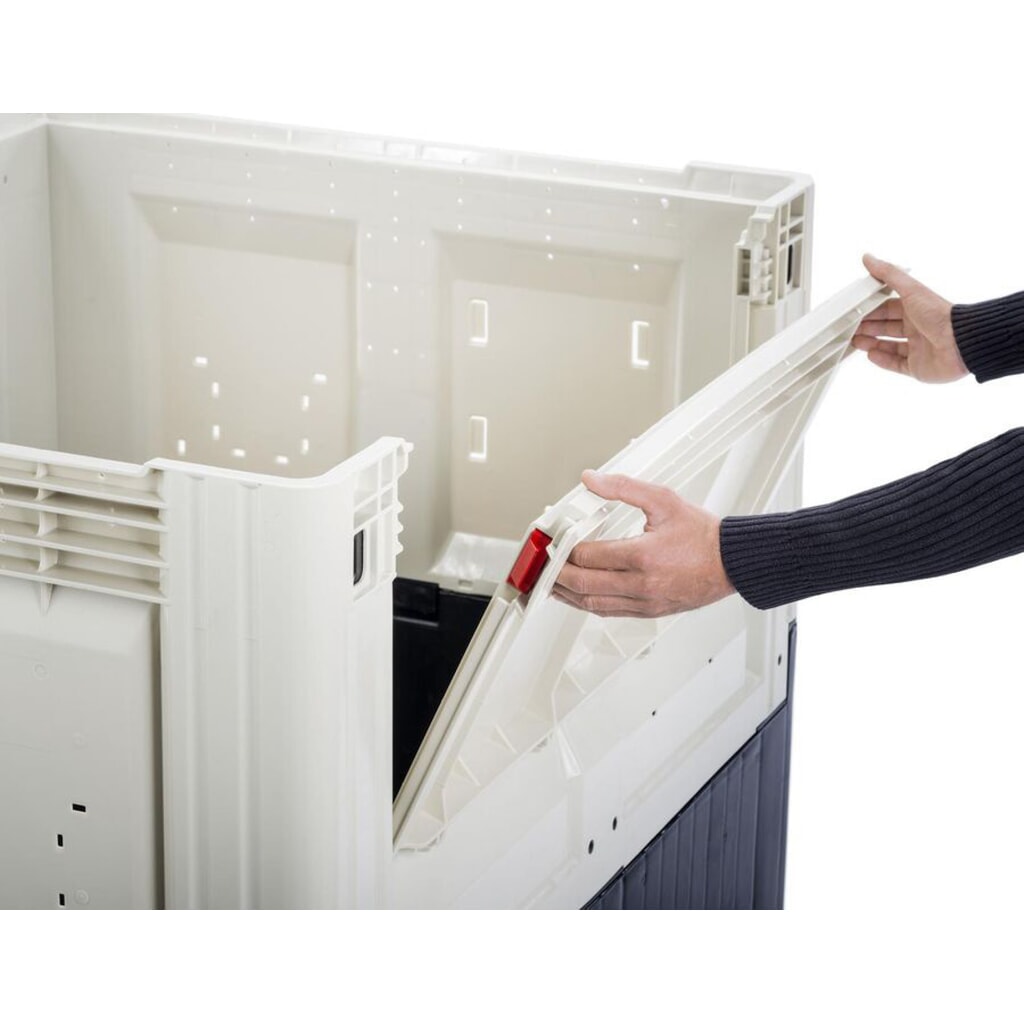 Palettenbox, klappbar, geschlossen, 1200x800x973 mm, mit 4 Füßen Produktabbildung Nr. 2: Palettenbox, klappbar, geschlossen, 1200x800x973 mm, mit 4 Füßen