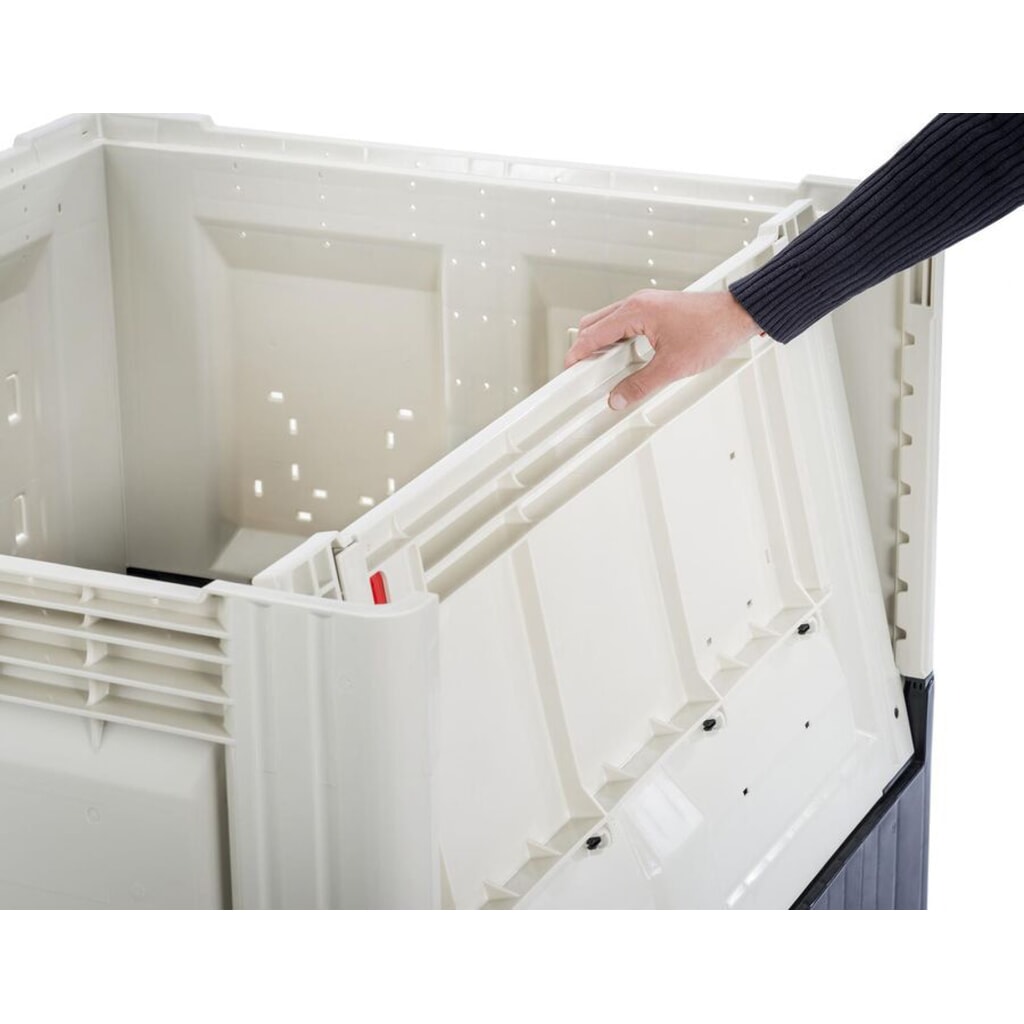 Palettenbox, klappbar, geschlossen, 1200x800x973 mm, mit 4 Füßen Produktabbildung Nr. 3: Palettenbox, klappbar, geschlossen, 1200x800x973 mm, mit 4 Füßen