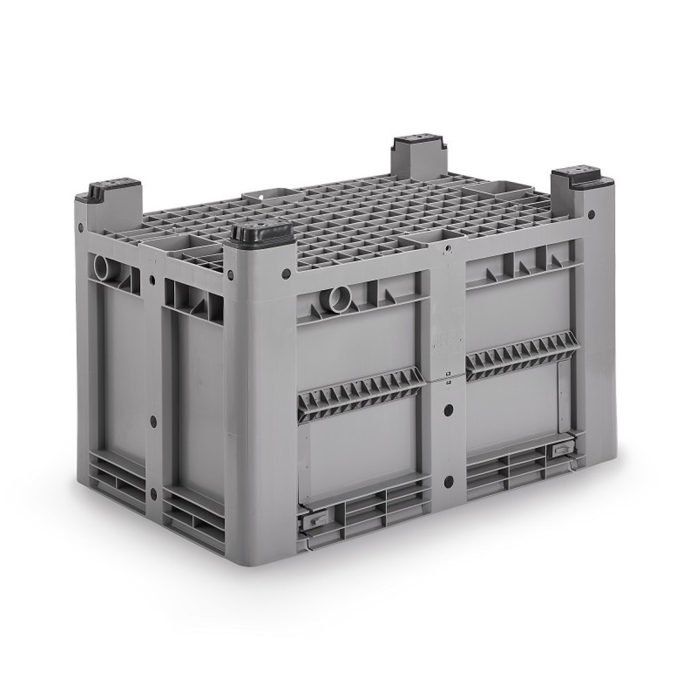 Produktabbildung Nr. 3: Palettenbox M, 1200x800x760 mm, geschlossen, mit Entnahmeklappe und 4 Füßen