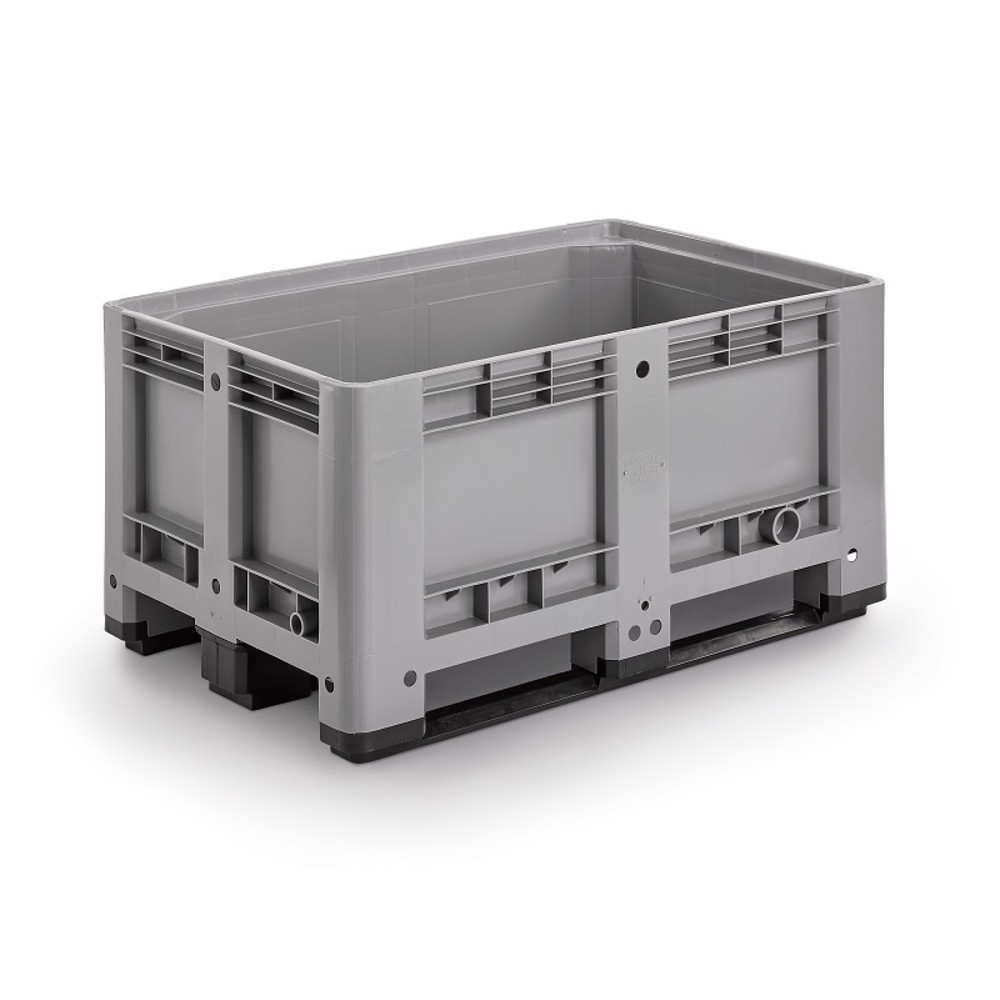 Produktabbildung: Palettenbox M, 1200x800x600 mm, geschlossen, mit 3 Kufen