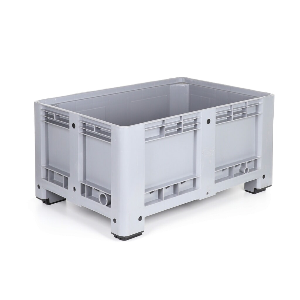 Palettenbox M, 1200x800x580 mm, geschlossen, mit 4 Füßen Produktabbildung: Palettenbox M, 1200x800x580 mm, geschlossen, mit 4 Füßen