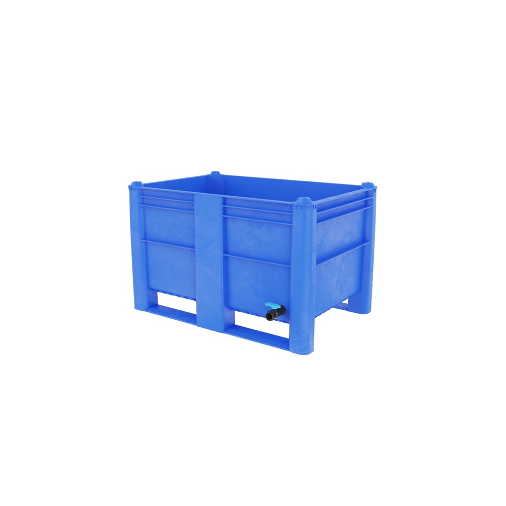 Palettenbox, mit Ablassventil