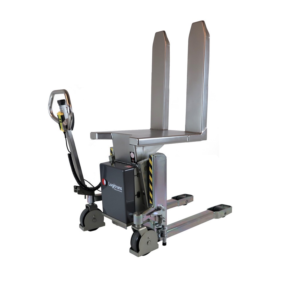 Produktabbildung: Logitrans Palettenheber Logitilt mit Neigefunktion INOX, Tragkraft 1.000 kg