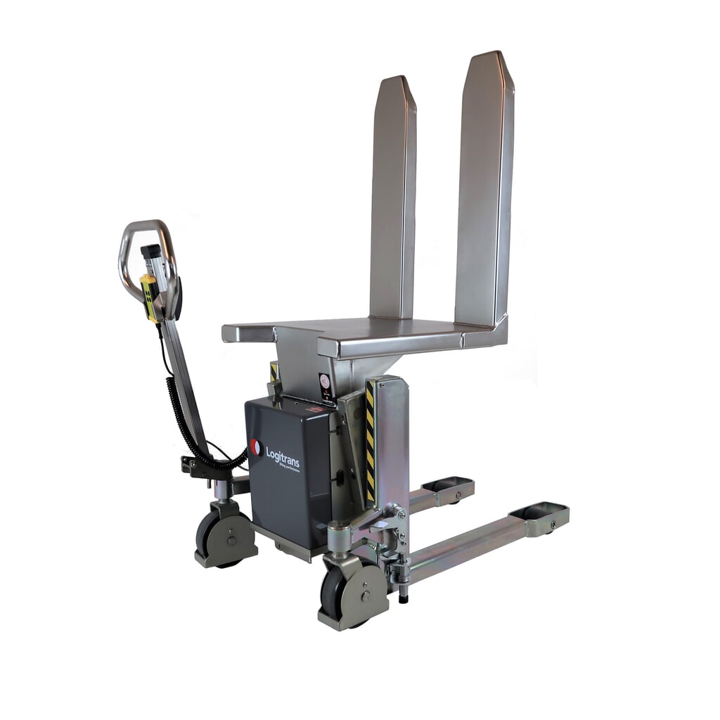 Produktabbildung: Logitrans Palettenheber Logitilt mit Neigefunktion INOX, Tragkraft 1.000 kg