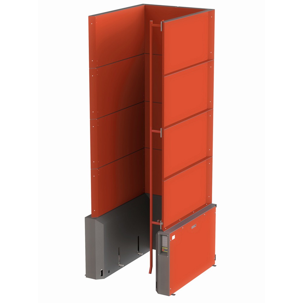 Produktabbildung: Palettenmagazin für 15 Europaletten à 1.200 x 800 mm, mit Sicherheitsabschrankung