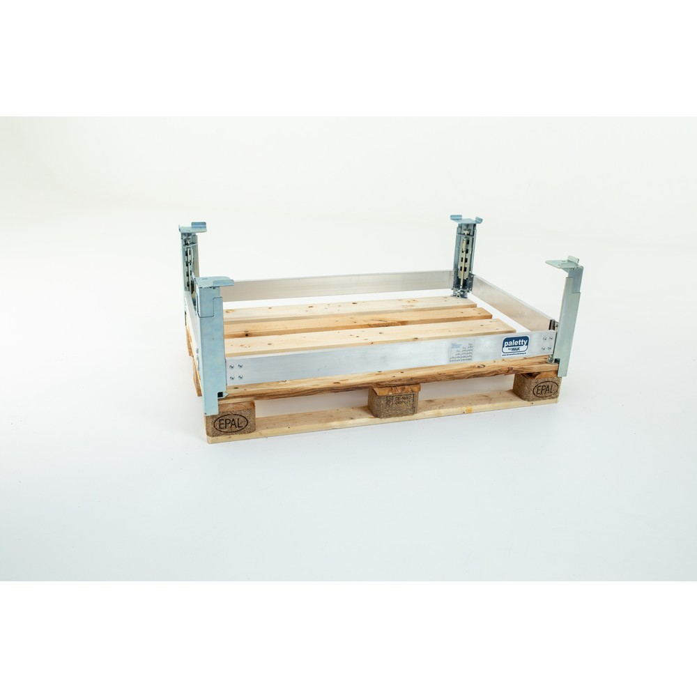 Produktabbildung: Paletty Palettenstapelsystem Premium, HxBxT 1.240 x 840 x 580 mm, klappbar