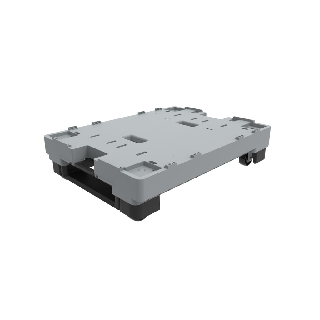 Kunststoff-Palette PALLY, TK 250 kg, LxB 800 x 600 mm, rollbar Produktabbildung: Kunststoff-Palette PALLY, TK 250 kg, LxB 800 x 600 mm, rollbar