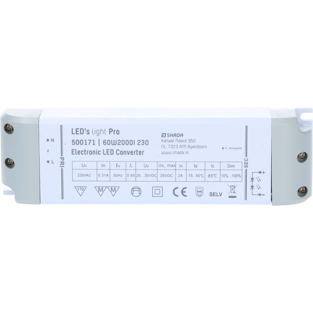 Produktabbildung: Panel-Netzteil - 60W IP20 - dimmbar
