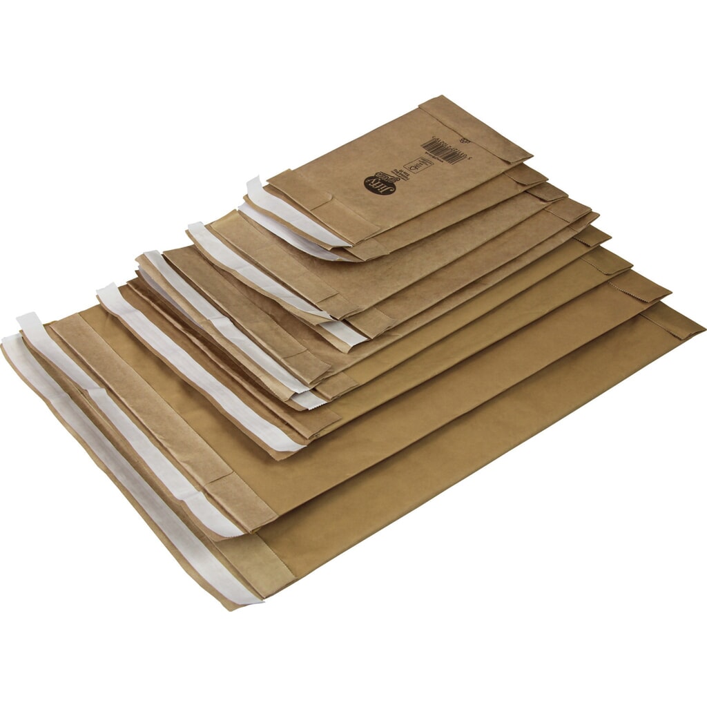 Produktabbildung Nr. 1: Papierpolstertaschen, 195x280mm, Innenmaß, 210x280mm, Außenmaß, PADDED BAGS, 1 VE = 100 Stk
