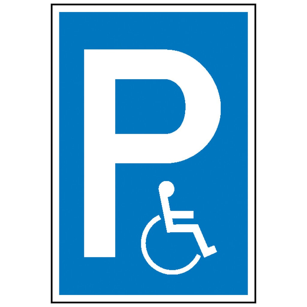 SafetyMarking® Parkplatzschild Behindertenplarkplatz, HxB 250 x 150 mm, Kunststoff Produktabbildung: SafetyMarking® Parkplatzschild Behindertenplarkplatz, HxB 250 x 150 mm, Kunststoff