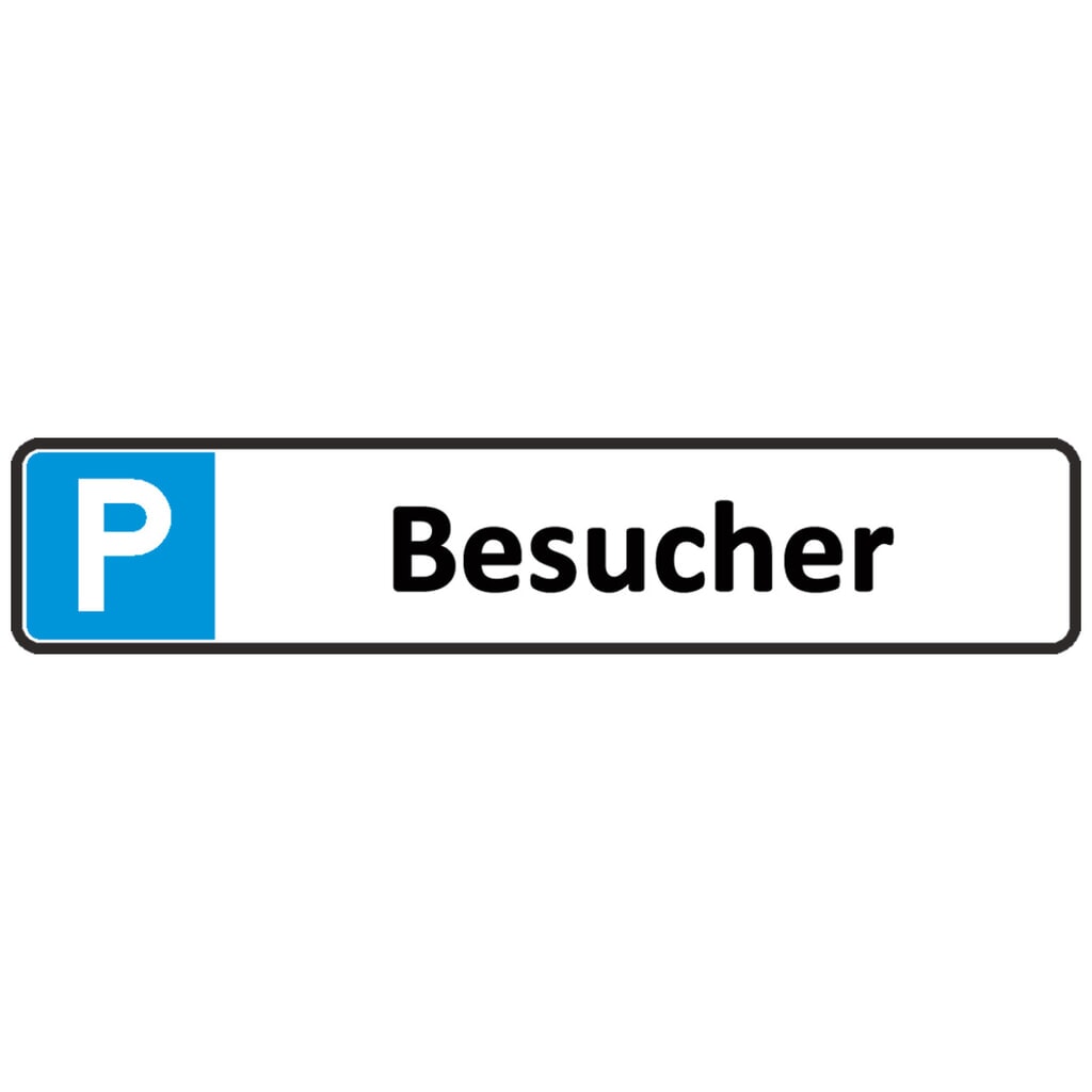 SafetyMarking® Parkplatzschild "Besucher", Alu, HxB 80 x 430 mm Produktabbildung: SafetyMarking® Parkplatzschild "Besucher", Alu, HxB 80 x 430 mm