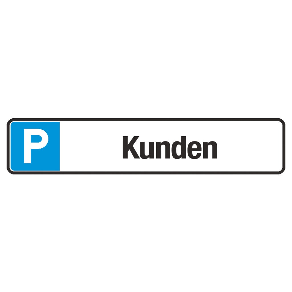 Produktabbildung: SafetyMarking® Parkplatzschild "Kunden", HxB 80 x 430 mm