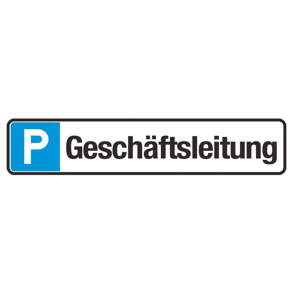 SafetyMarking® Parkplatzschild "Geschäftsleitung", HxB 110 x 520 mm Produktabbildung: SafetyMarking® Parkplatzschild "Geschäftsleitung", HxB 110 x 520 mm