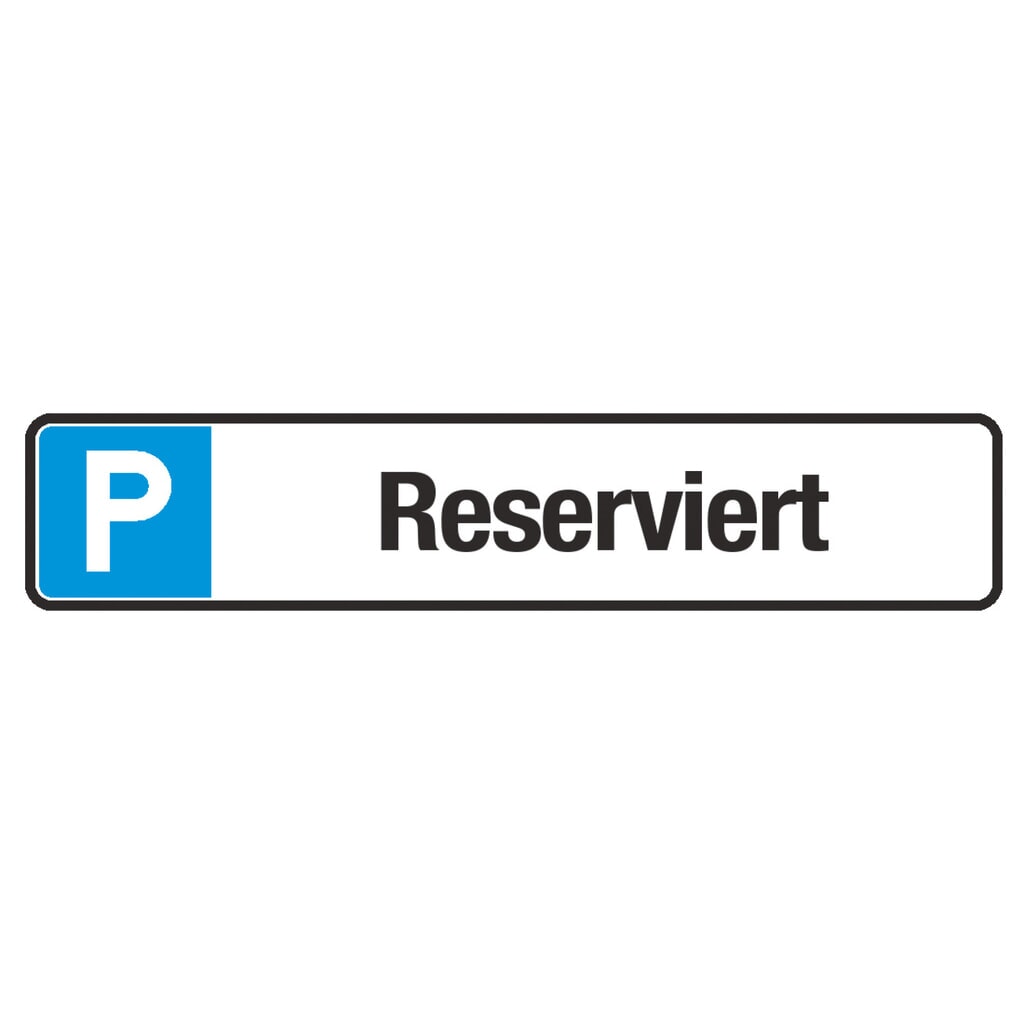 SafetyMarking® Parkplatzschild "Reserviert", HxB 110 x 520 mm Produktabbildung: SafetyMarking® Parkplatzschild "Reserviert", HxB 110 x 520 mm