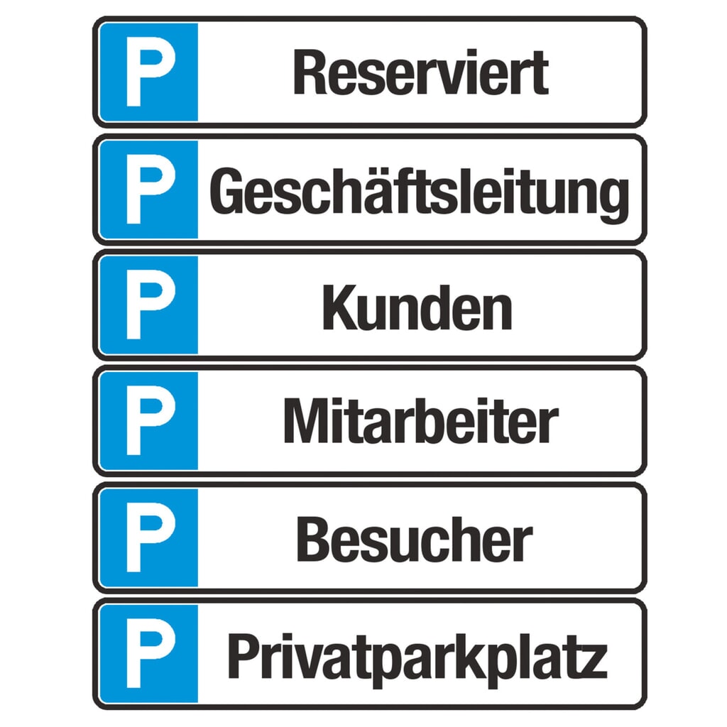 Produktabbildung: SafetyMarking® Parkplatzschild "Mitarbeiter", HxB 110 x 520 mm