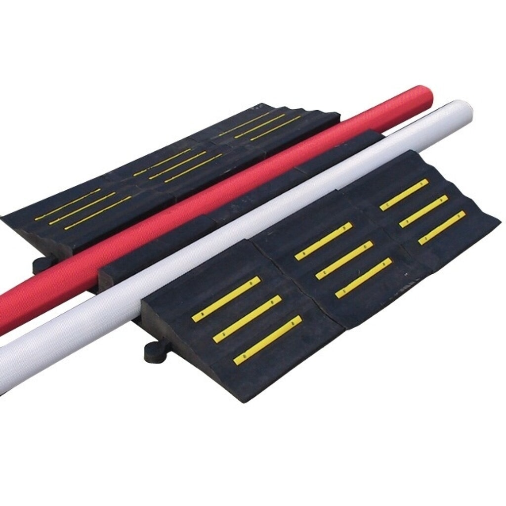 PARSCH Gummi-Schlauchbrücke, L1010xB290xH135mm, bis 125 mm für 2 Schläuche Produktabbildung Nr. 3: PARSCH Gummi-Schlauchbrücke, L1010xB290xH135mm, bis 125 mm für 2 Schläuche