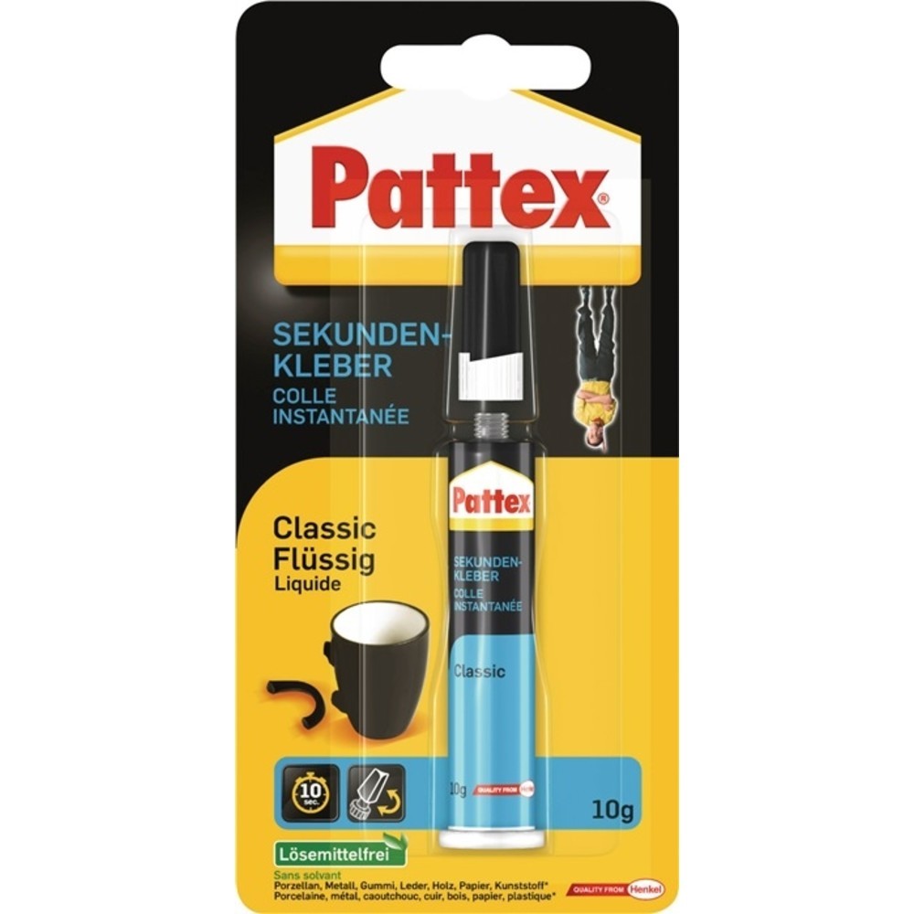 Produktabbildung Nr. 2: PATTEX Sekundenkleber flüssig 10g farblos Tube
