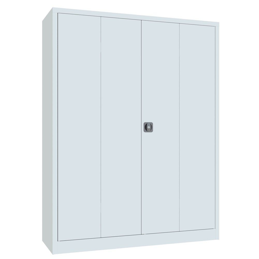 Produktabbildung Nr. 9: PAVOY Falttürenschrank mit 4 Fachböden, HxBxT 1.950 x 1.500 x 500 mm, lichtgrau, lichtgrau