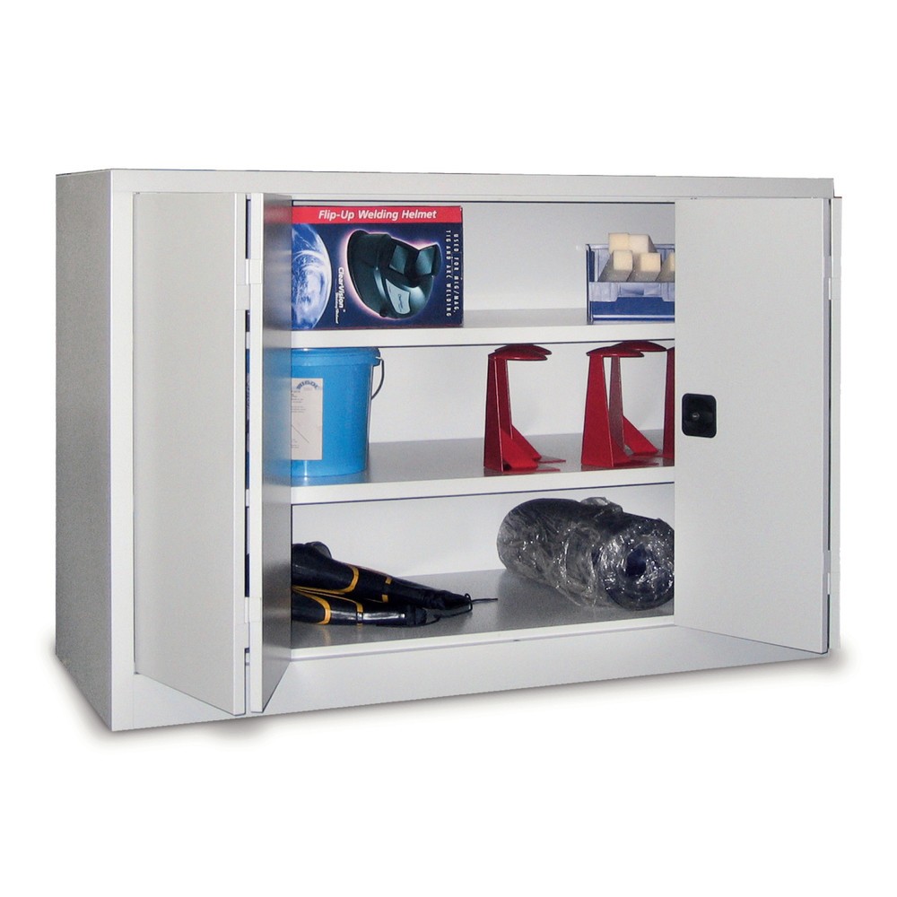 Produktabbildung: PAVOY Falttürenschrank mit 2 Fachböden, HxBxT 1.000 x 1.200 x 400 mm, anthrazitgrau, lichtgrau
