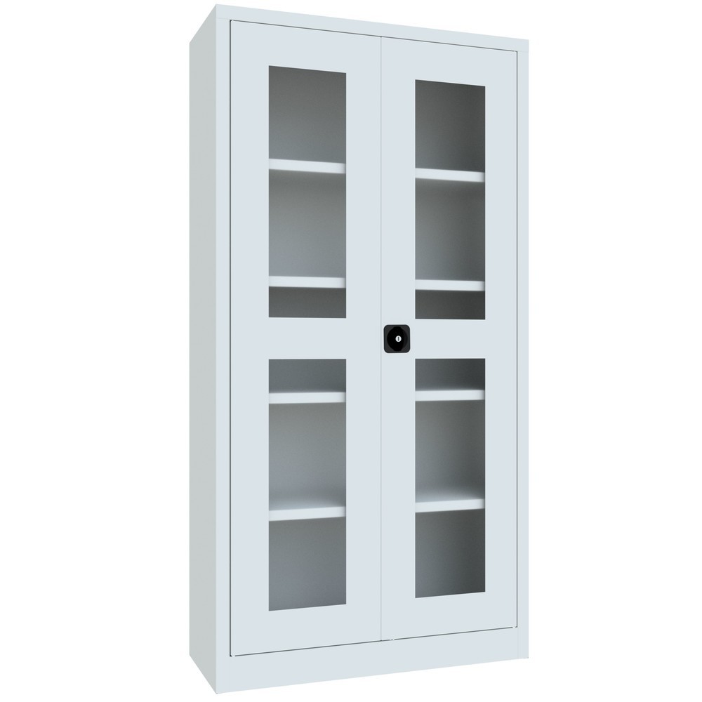 Produktabbildung Nr. 6: PAVOY Flügeltürschrank mit Sichtfenstern, HxBxT 1.950 x 1.000 x 400 mm, lichtgrau, lichtgrau