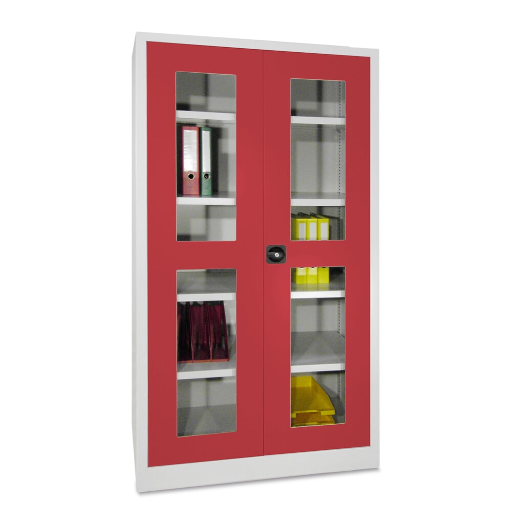 Produktabbildung Nr. 2: PAVOY Flügeltürschrank mit Sichtfenstern, HxBxT 1.950 x 640 x 400 mm, lichtgrau, lichtgrau