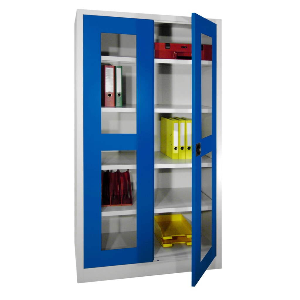 Produktabbildung Nr. 4: PAVOY Flügeltürschrank mit Sichtfenstern, HxBxT 1.950 x 640 x 400 mm, lichtgrau, lichtgrau