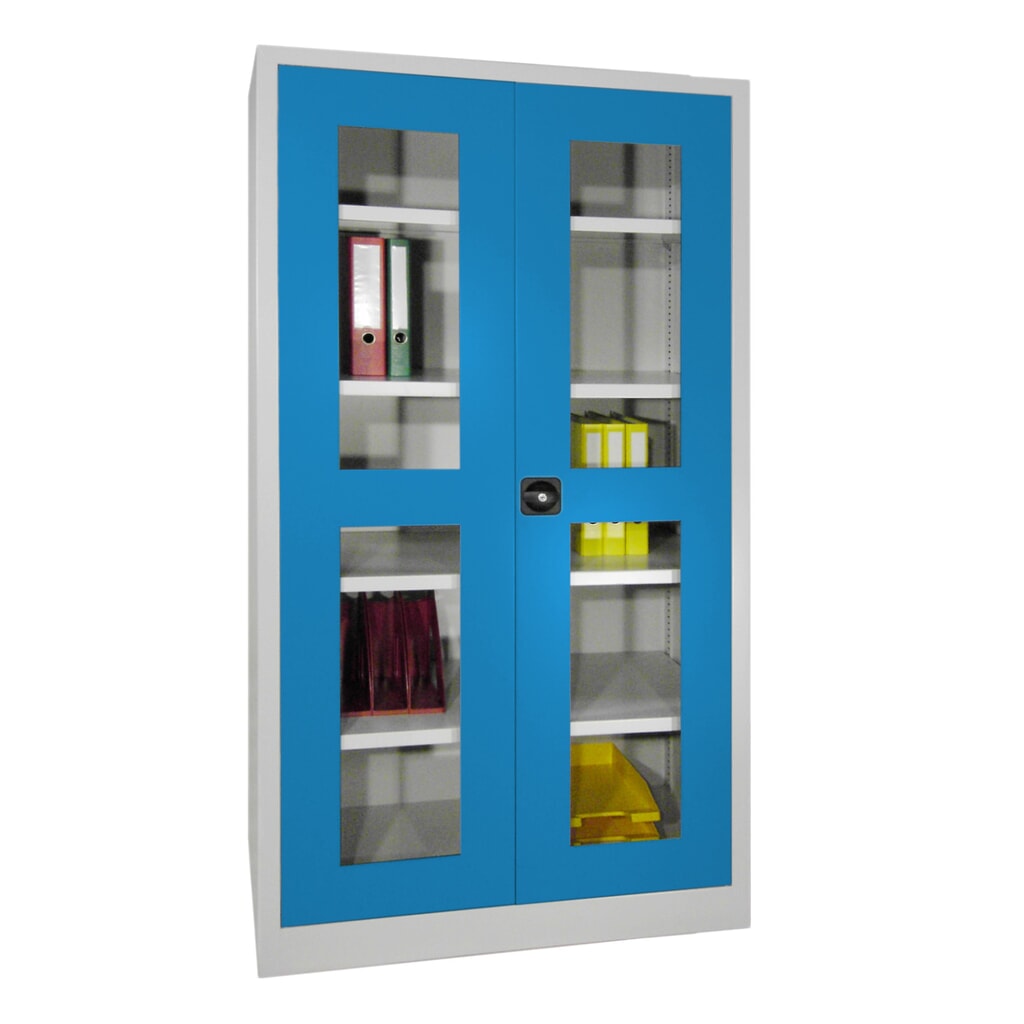 Produktabbildung Nr. 5: PAVOY Flügeltürschrank mit Sichtfenstern, HxBxT 1.950 x 640 x 400 mm, lichtgrau, lichtgrau