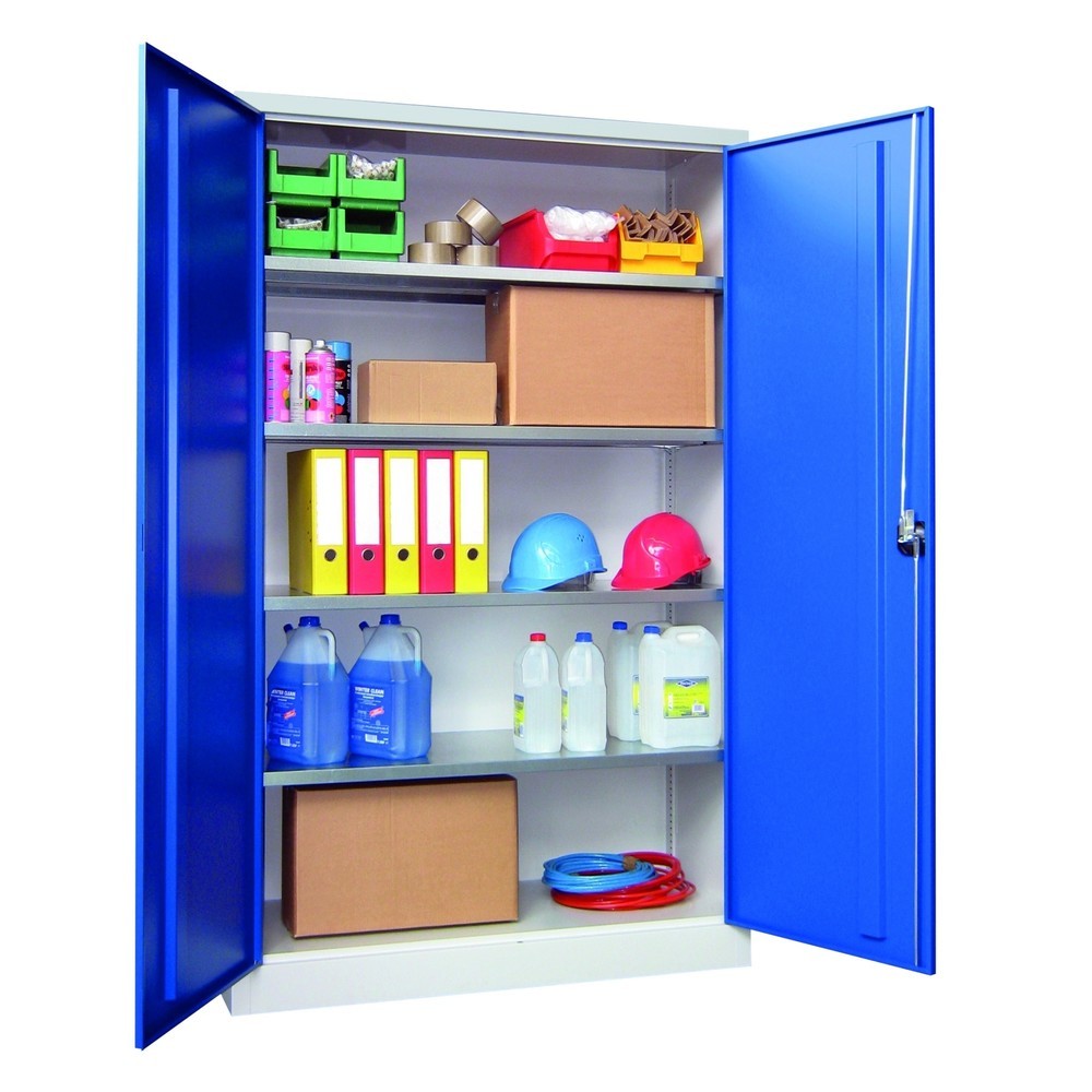 Produktabbildung Nr. 1: PAVOY Großraum-Flügeltürschrank, 4 Fachböden, HxBxT 1.950 x 1.500 x 500 mm, lichtblau, lichtgrau