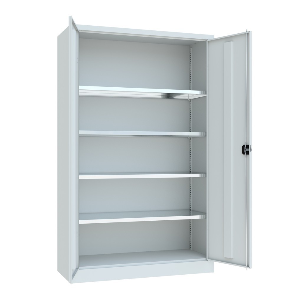 Produktabbildung Nr. 4: PAVOY Großraum-Flügeltürschrank, 4 Fachböden, HxBxT 1.950 x 1.200 x 600 mm, lichtgrau, lichtgrau