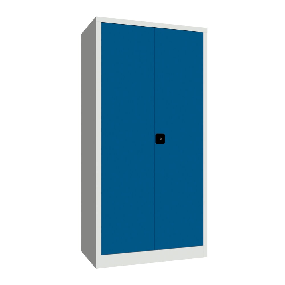 Produktabbildung Nr. 1: PAVOY Großraum-Flügeltürschrank, 4 Fachböden, HxBxT 1.950 x 1.000 x 600 mm, enzianblau, lichtgrau