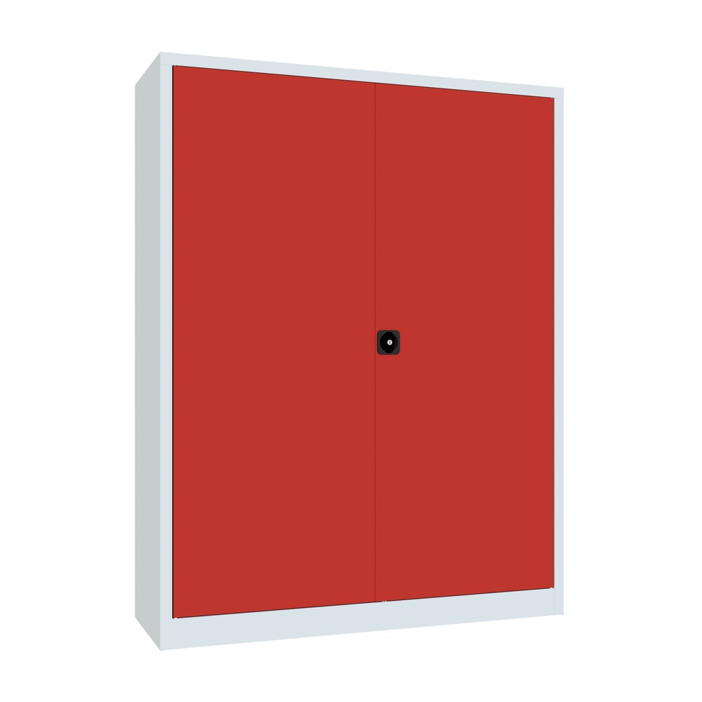 Produktabbildung Nr. 1: PAVOY Großraum-Flügeltürschrank, 4 Fachböden, HxBxT 1.950 x 1.500 x 500 mm, feuerrot, lichtgrau
