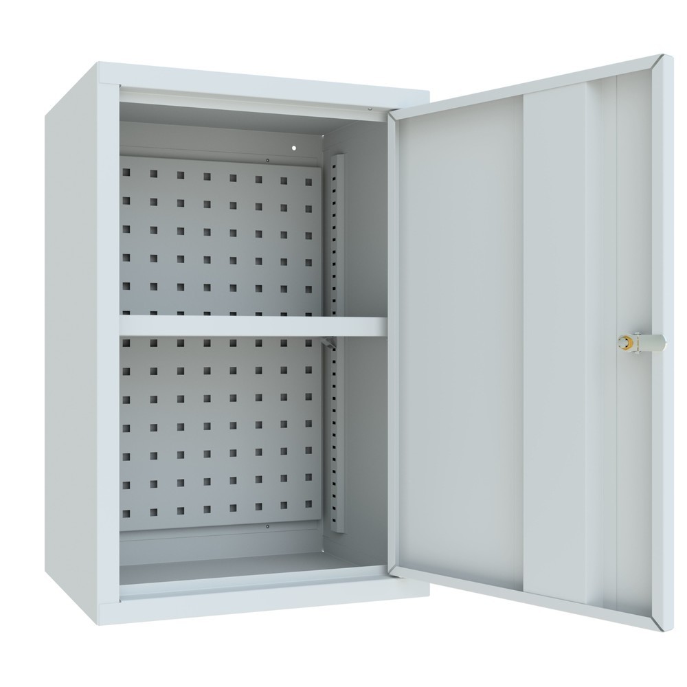 Produktabbildung Nr. 3: PAVOY Hängeschrank, HxBxT 600 x 400 x 300 mm, Lochrückwand, lichtgrau, lichtgrau