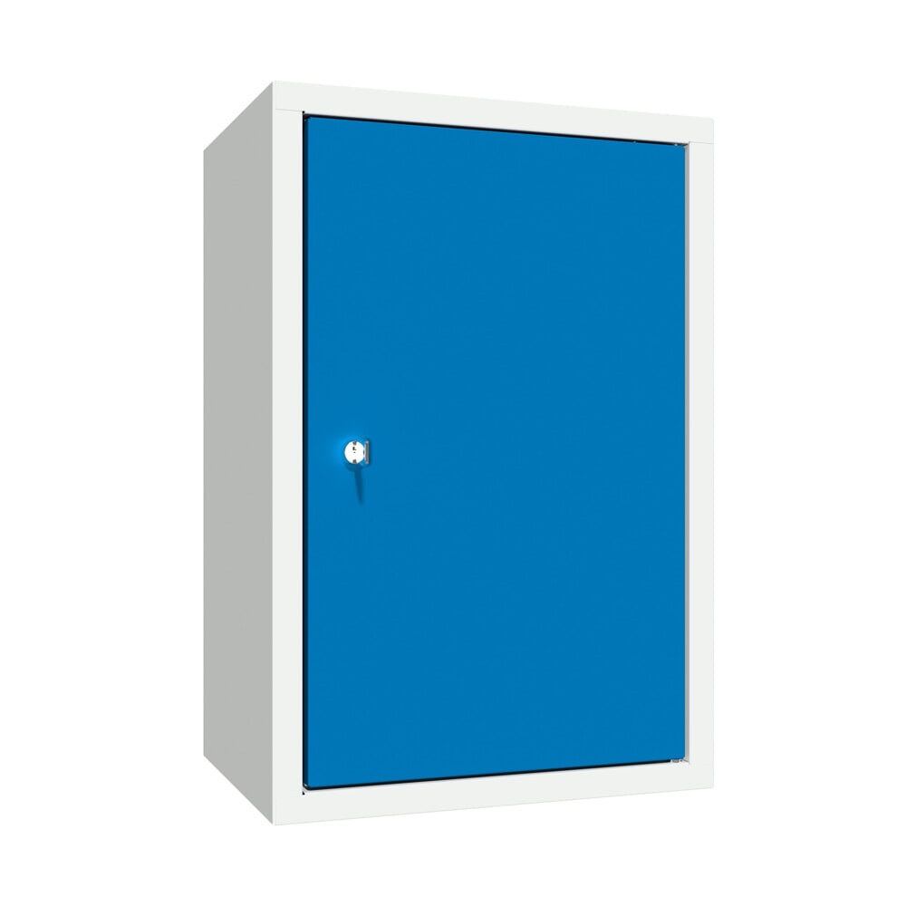 Produktabbildung: PAVOY Hängeschrank, HxBxT 600 x 400 x 300 mm, Lochrückwand, enzianblau, lichtgrau