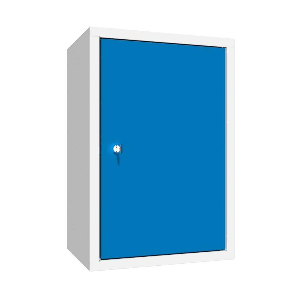 Produktabbildung: PAVOY Hängeschrank, HxBxT 600 x 400 x 300 mm, Lochrückwand, enzianblau, lichtgrau