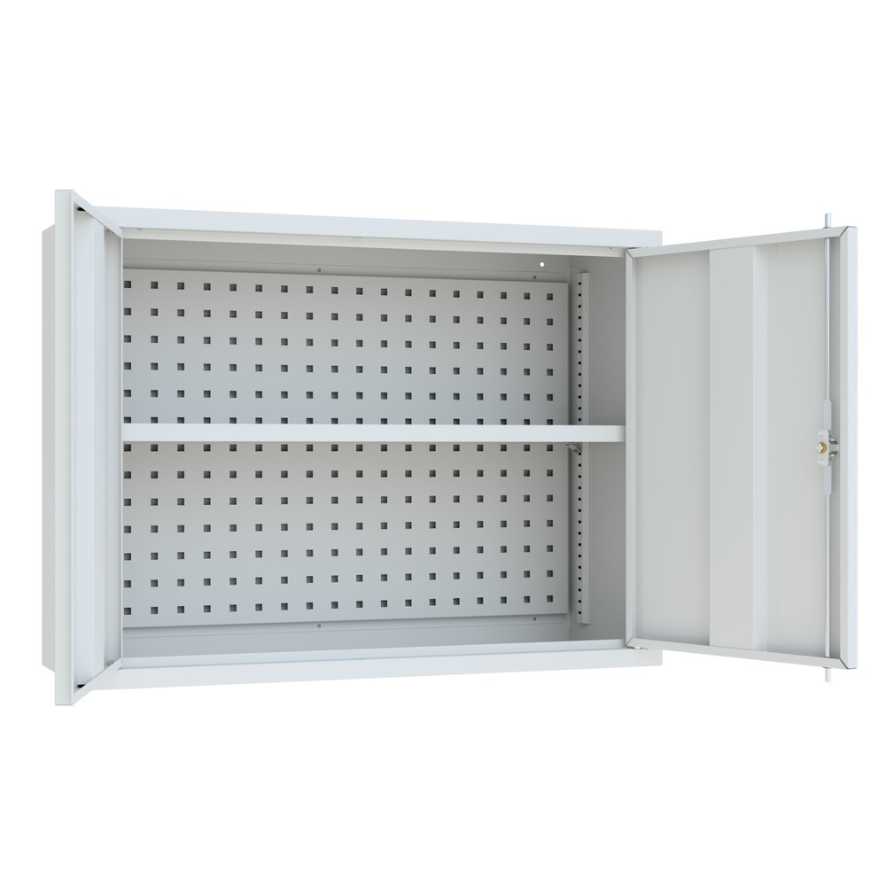 Produktabbildung Nr. 3: PAVOY Hängeschrank, HxBxT 600 x 800 x 300 mm, Lochrückwand, lichtgrau, lichtgrau