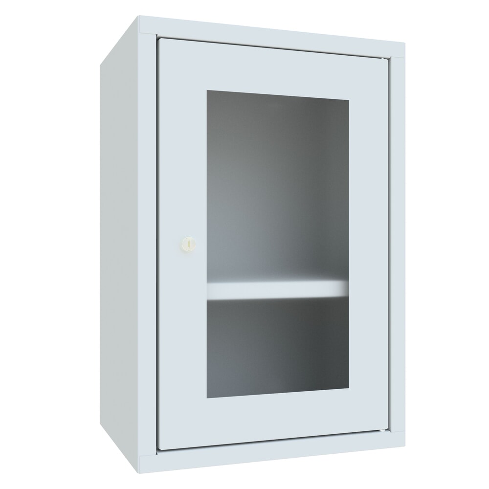 Produktabbildung Nr. 1: PAVOY Hängeschrank mit Sichtfenster, HxBxT 600 x 400 x 300 mm, lichtgrau, lichtgrau