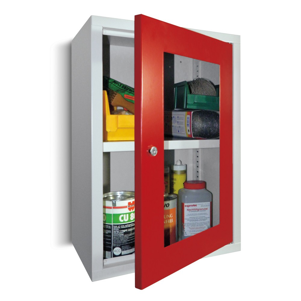 Produktabbildung Nr. 2: PAVOY Hängeschrank mit Sichtfenster, HxBxT 600 x 400 x 300 mm, reinweiß, anthrazitgrau