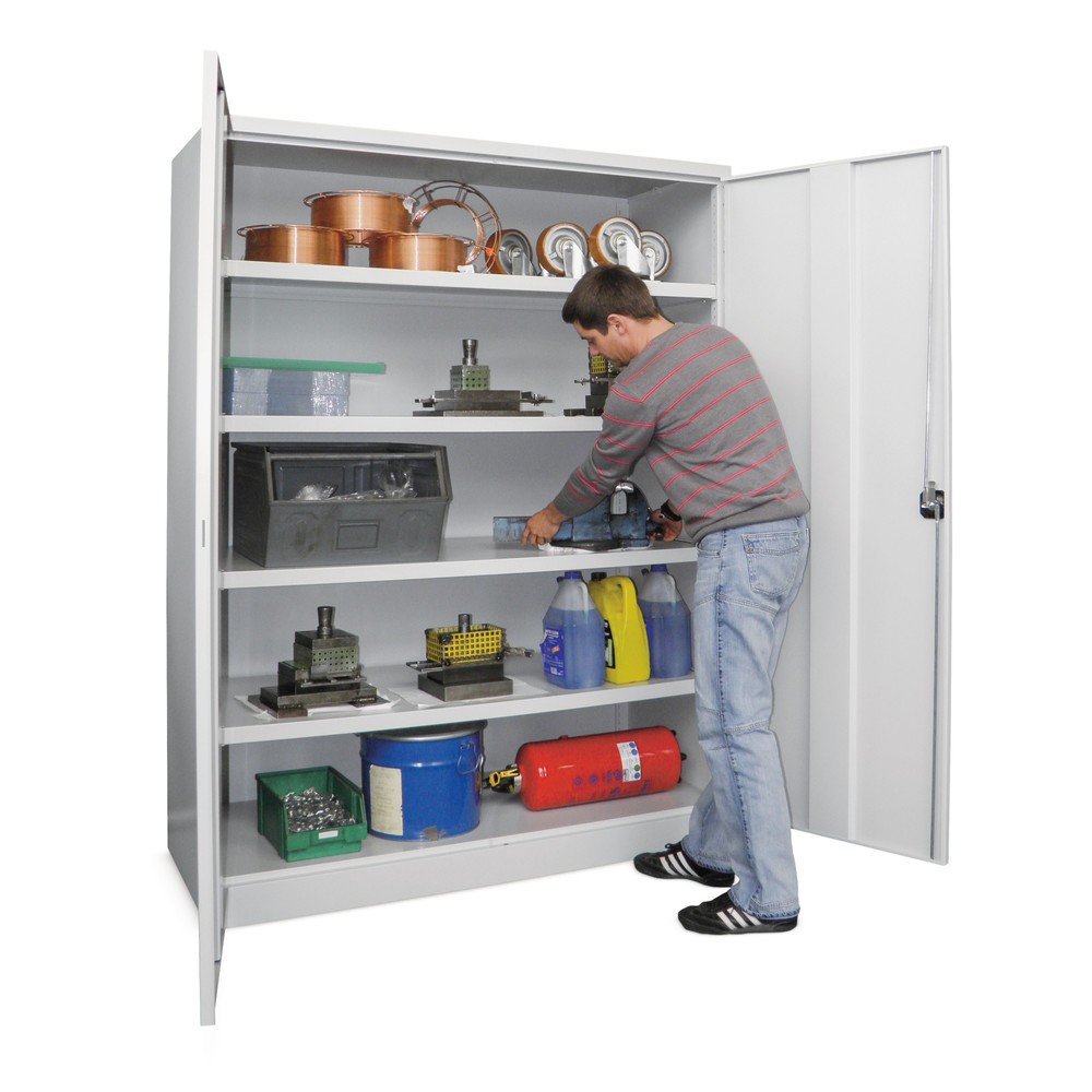Produktabbildung Nr. 2: PAVOY Industrie-Schwerlastschrank Premium, 4 Fachböden, HxBxT 1.950 x 1.470 x 630 mm, enzianblau, lichtgrau