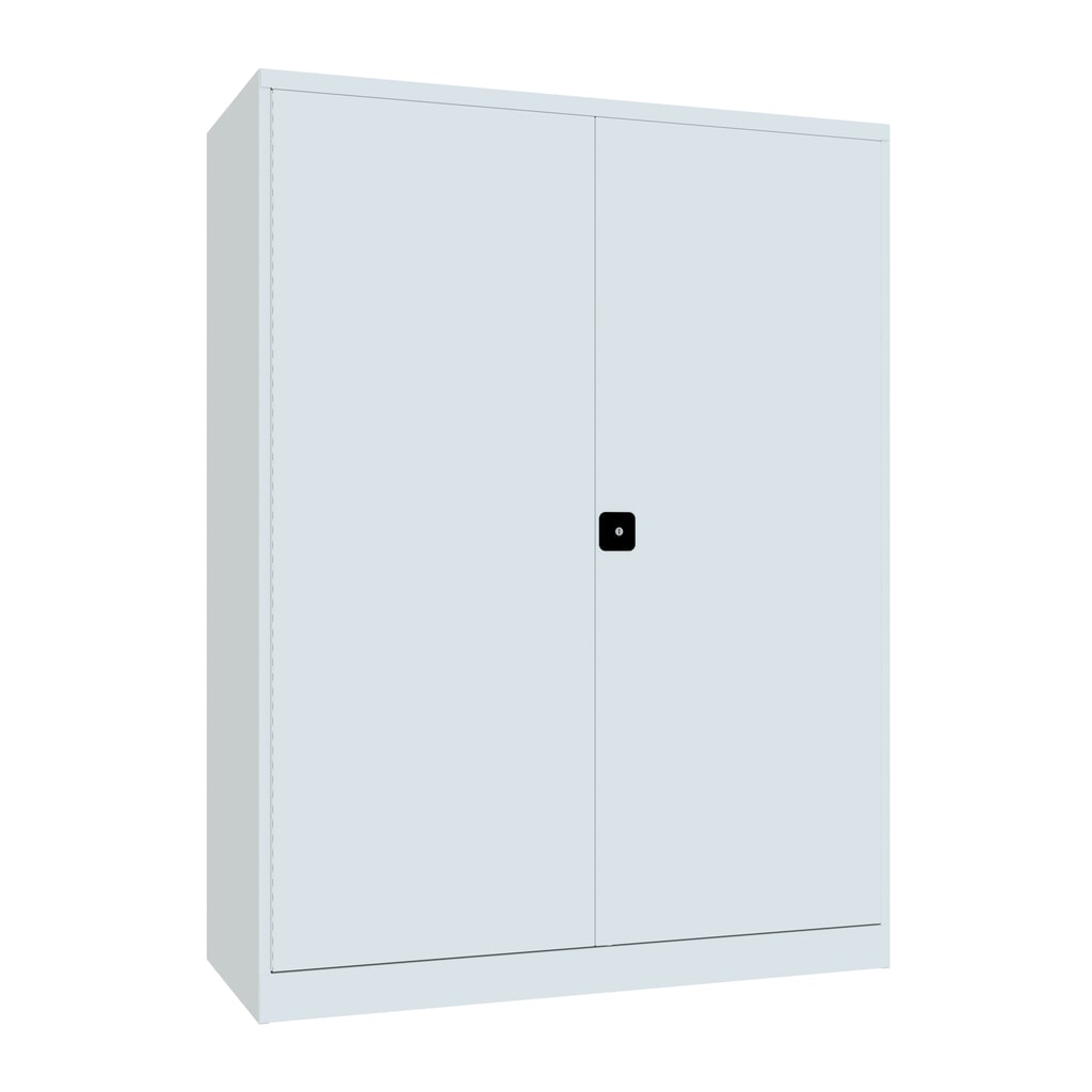 Produktabbildung: PAVOY Industrie-Schwerlastschrank Premium mit Mittelwand, 8 Fachböden, HxBxT 1.950 x 1.470 x 630 mm, lichtgrau, lichtgrau
