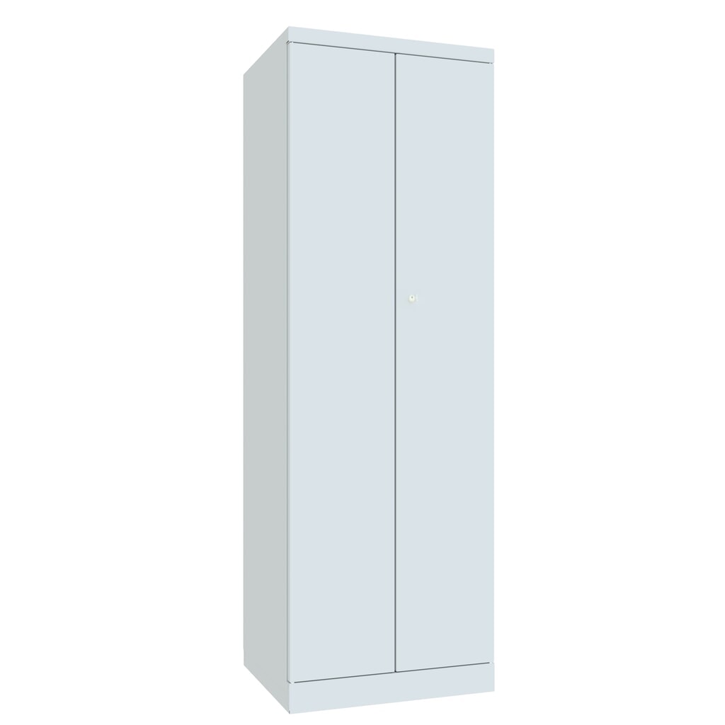 PAVOY Kleiderspind mit aufschlagenden Türen, HxBxT 1.800 x 600 x 500, gemeinsam verschließbar, lichtgrau, lichtgrau Produktabbildung Nr. 2: PAVOY Kleiderspind mit aufschlagenden Türen, HxBxT 1.800 x 600 x 500, gemeinsam verschließbar, lichtgrau, lichtgrau