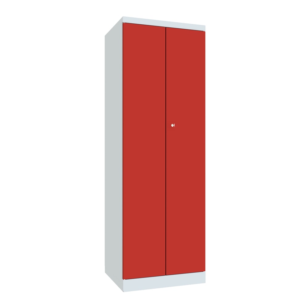 Produktabbildung Nr. 2: PAVOY Kleiderspind mit aufschlagenden Türen, HxBxT 1.800 x 600 x 500, einzeln verschließbar, feuerrot, lichtgrau