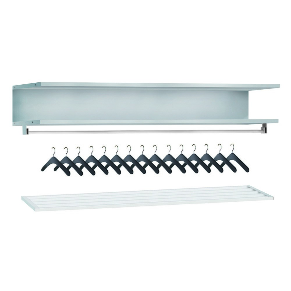 Produktabbildung: Kleiderspind-Set für PAVOY Schließfachspind, 15 Ablagestellen, Breite 1.350 mm