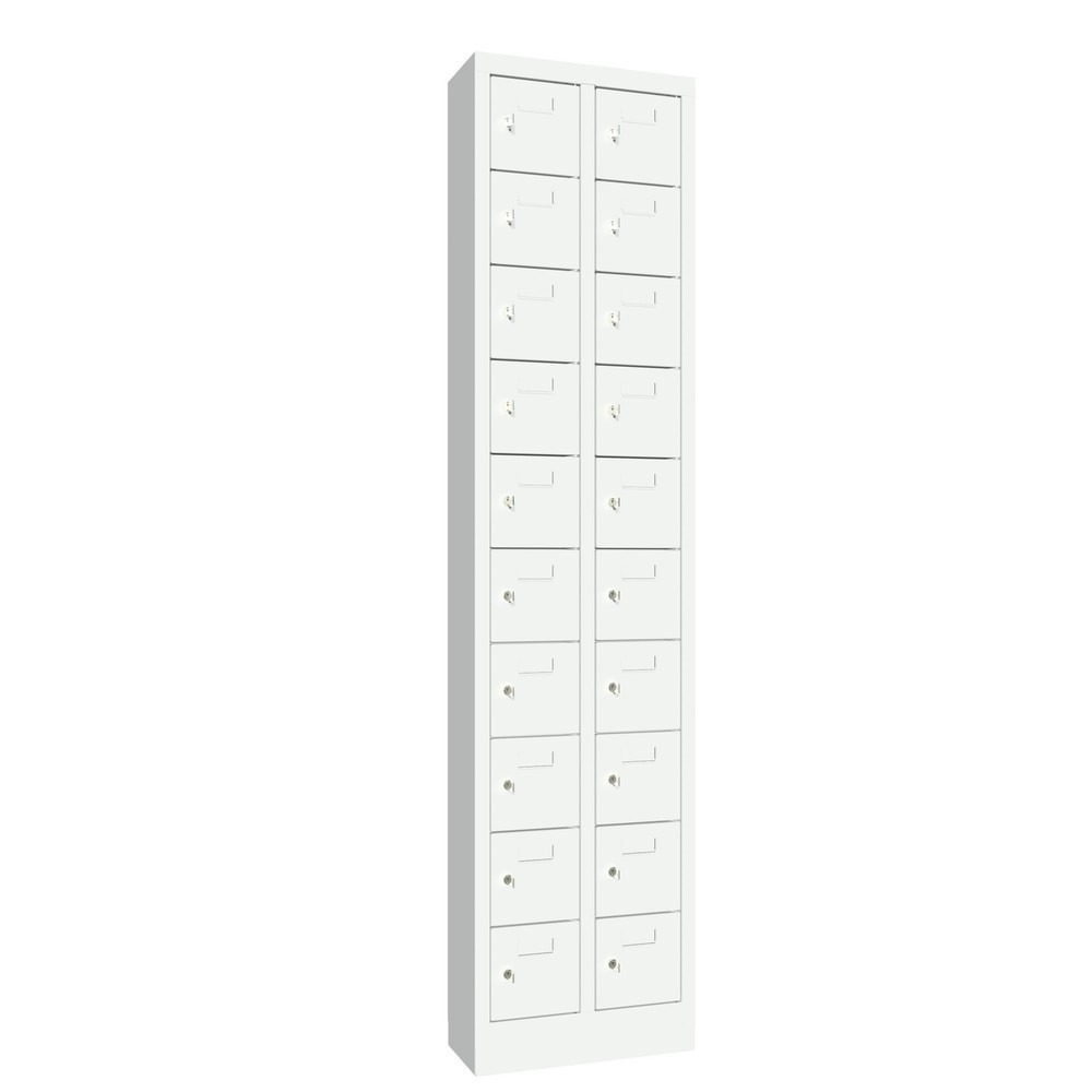 Produktabbildung Nr. 5: PAVOY Kleinfachschrank, 20 Fächer, HxBxT 1.950 x 460 x 200 mm, mit Etikettenrahmen, lichtgrau, lichtgrau