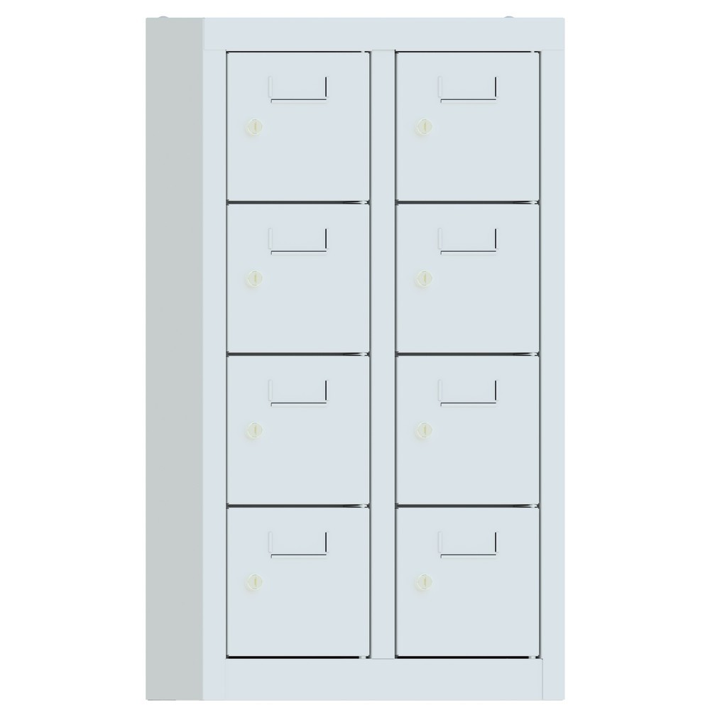 Produktabbildung Nr. 2: PAVOY Kleinfachschrank, 8 Fächer, HxBxT 815 x 460 x 200 mm, mit Etikettenrahmen, lichtgrau, lichtgrau
