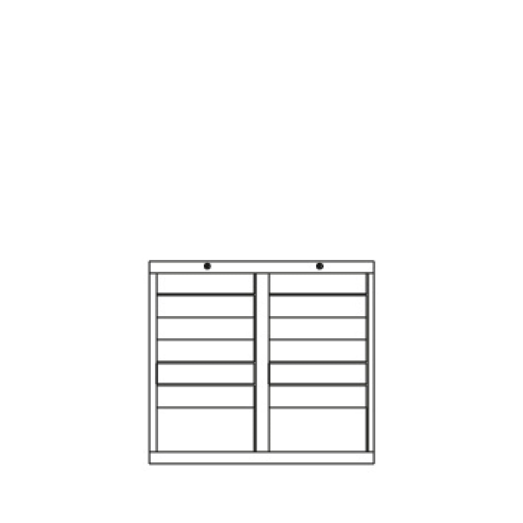 PAVOY Leichter Schubladenschrank, Gleitführung, Schubladen 12x100 + 2x200 mm, Breite 1.000 mm, lichtblau, lichtgrau Produktabbildung Nr. 5: PAVOY Leichter Schubladenschrank, Gleitführung, Schubladen 12x100 + 2x200 mm, Breite 1.000 mm, lichtblau, lichtgrau