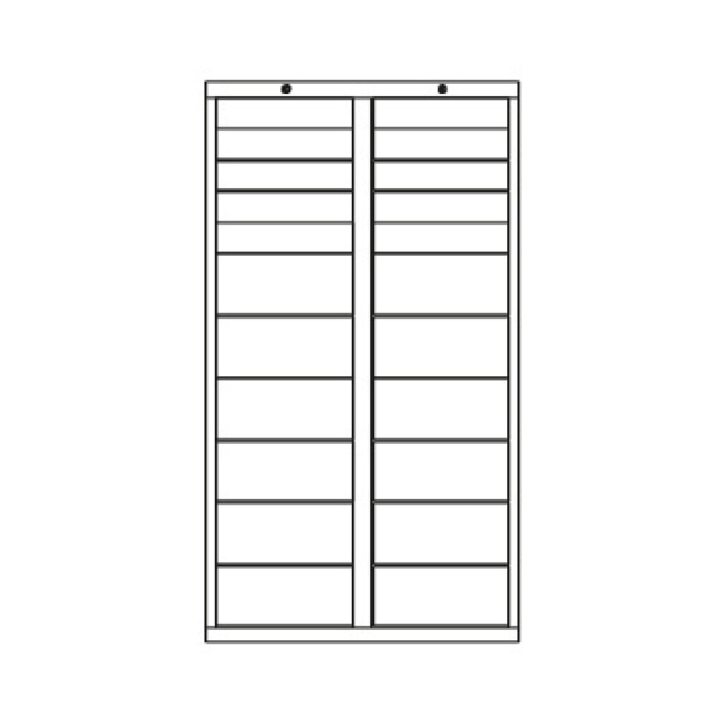 Produktabbildung Nr. 5: PAVOY Leichter Schubladenschrank, Gleitführung, Schubladen 22x100 + 6x200 mm, Breite 1.000 mm, reinweiß, reinweiß