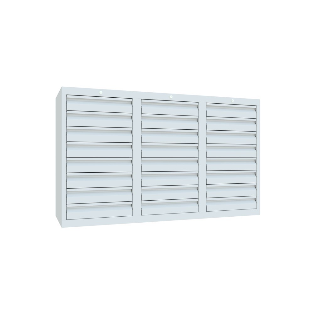 Produktabbildung Nr. 3: PAVOY Leichter Schubladenschrank, Gleitführung, Schubladen 24x100 mm, Breite 1.500 mm, lichtgrau, lichtgrau