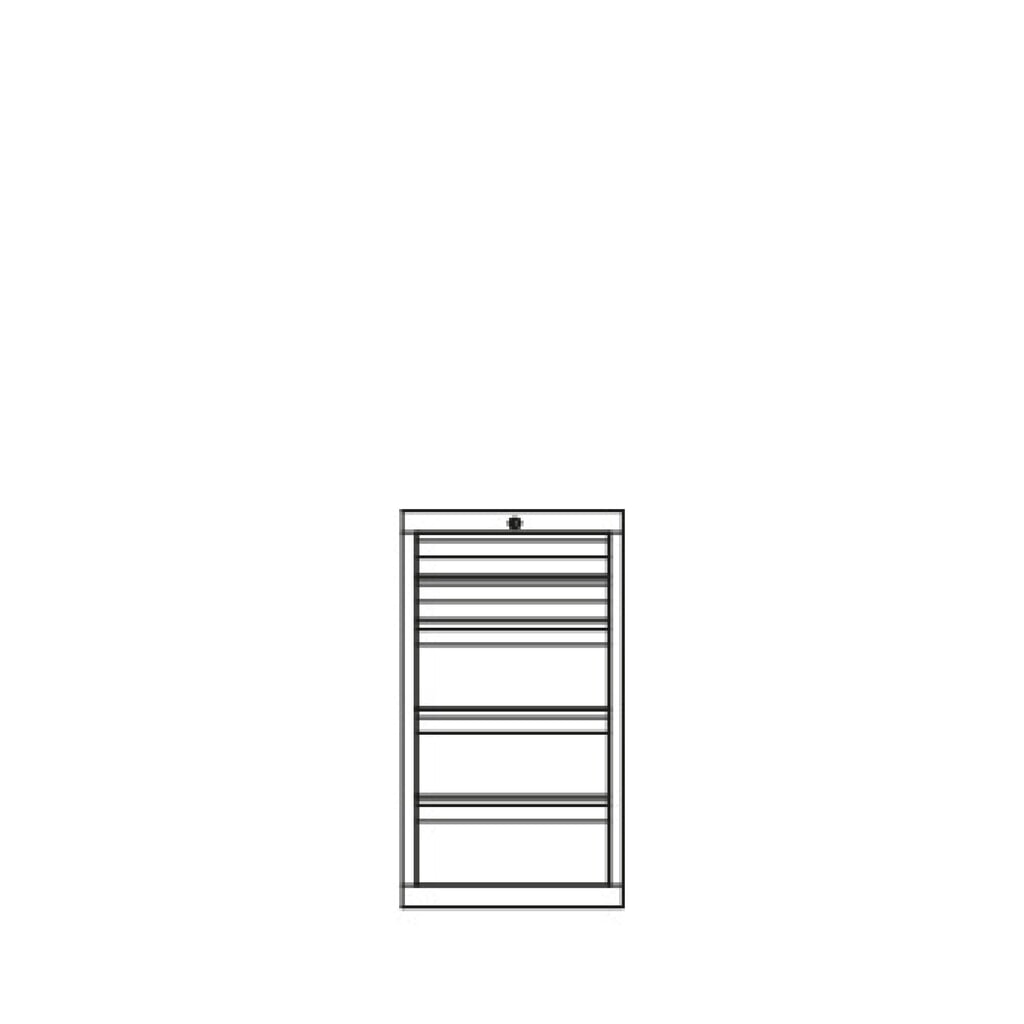 Produktabbildung Nr. 8: PAVOY Leichter Schubladenschrank, Gleitführung, Schubladen 2x100 + 3x200 mm, Breite 500 mm, anthrazitgrau, lichtgrau
