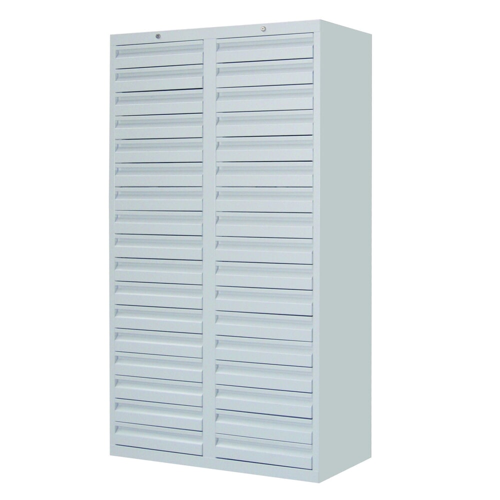 Produktabbildung: PAVOY Leichter Schubladenschrank, Gleitführung, Schubladen 34x100 mm, Breite 1.000 mm, lichtgrau, lichtgrau