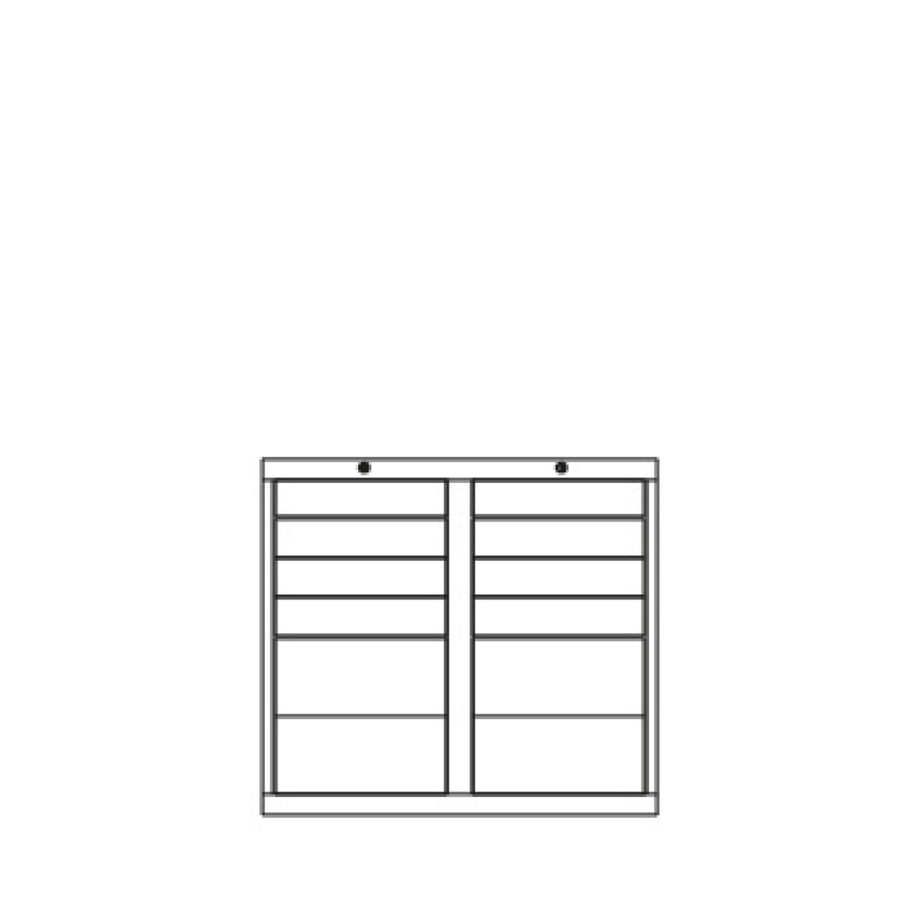 PAVOY Leichter Schubladenschrank, Gleitführung, Schubladen 8x100 + 4x200 mm, Breite 1.000 mm, reinweiß, reinweiß Produktabbildung Nr. 5: PAVOY Leichter Schubladenschrank, Gleitführung, Schubladen 8x100 + 4x200 mm, Breite 1.000 mm, reinweiß, reinweiß